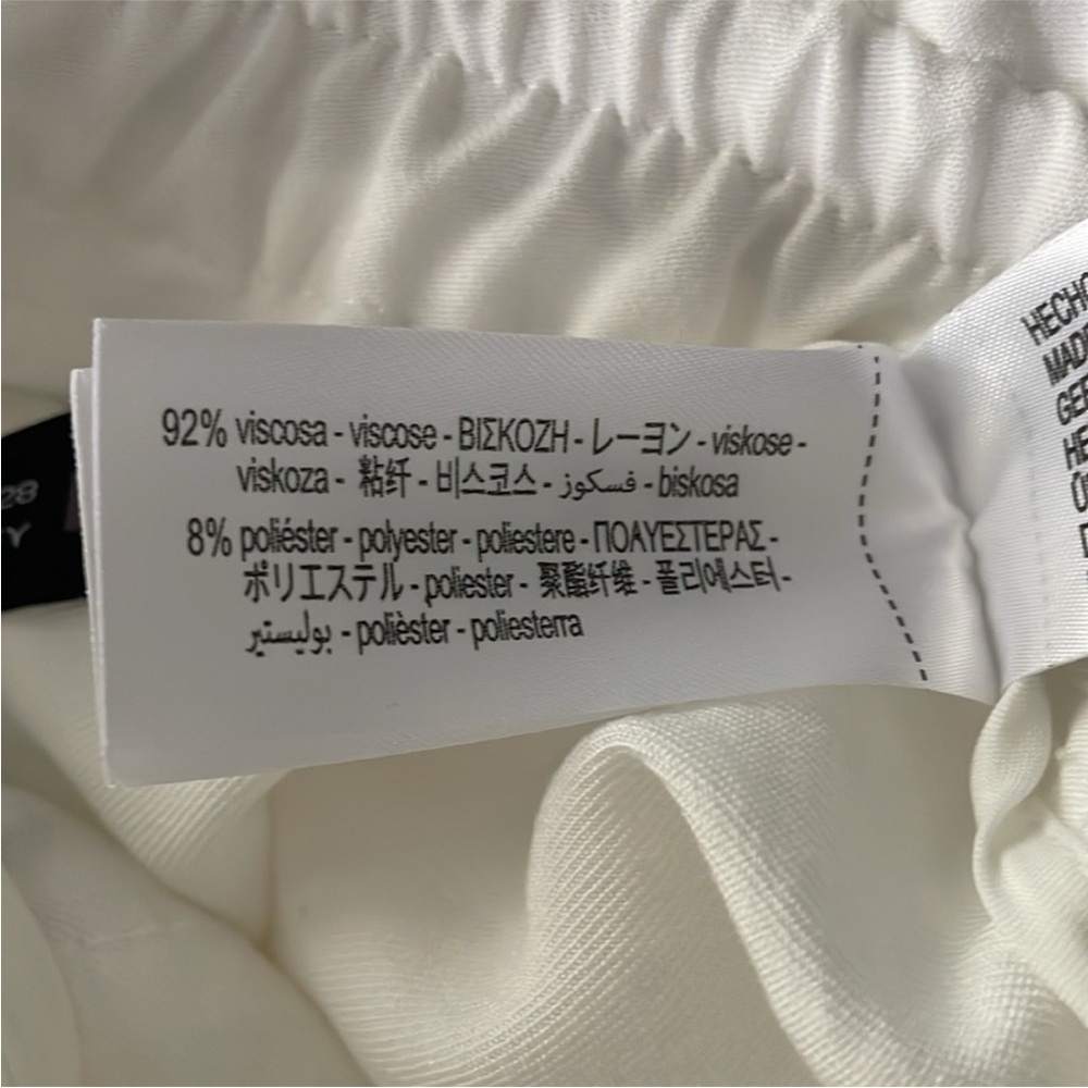 NWT - Zara - White Linen Feel Pant - Size M - Picture 7 of 7